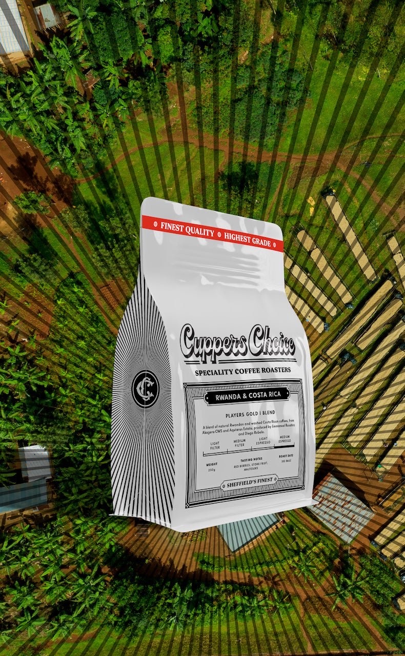 A bag of Cuppers Choice speciality coffee